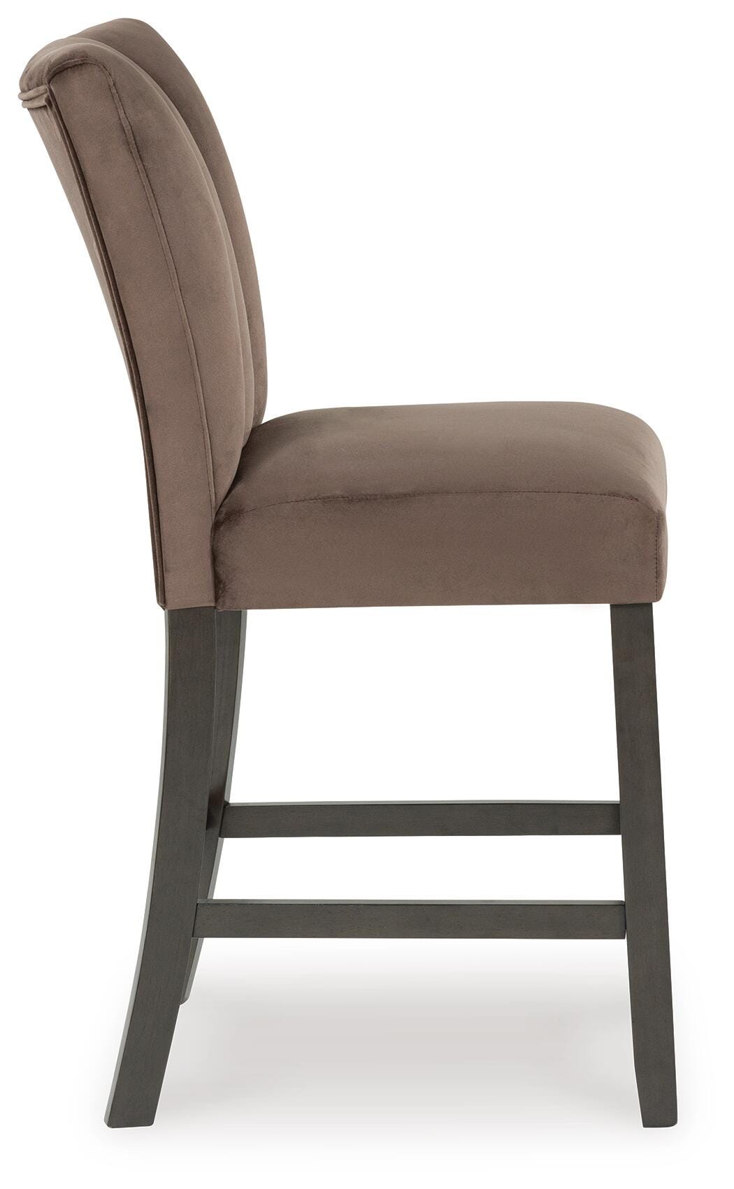 Jeshina Counter Height Barstool in Mocha, side view