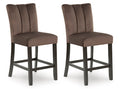 Jeshina Counter Height Barstool in Mocha, angle view