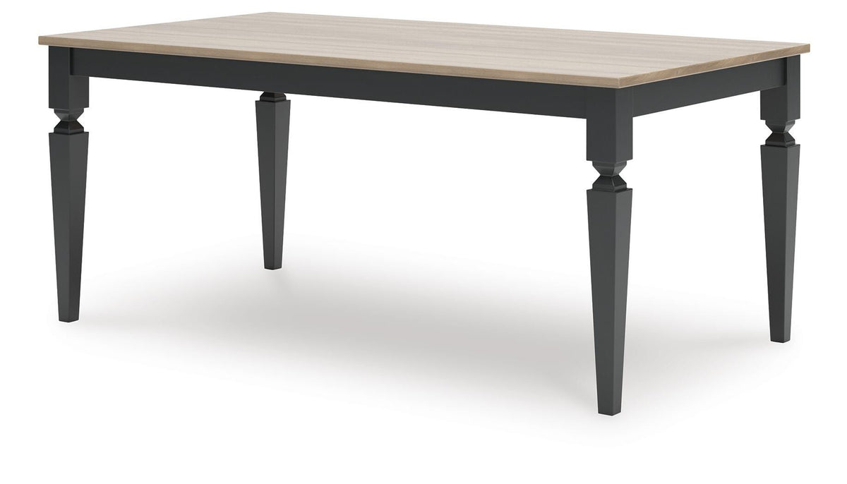 Brenkerton Dining Table in Grayish Brown/Black, angle view