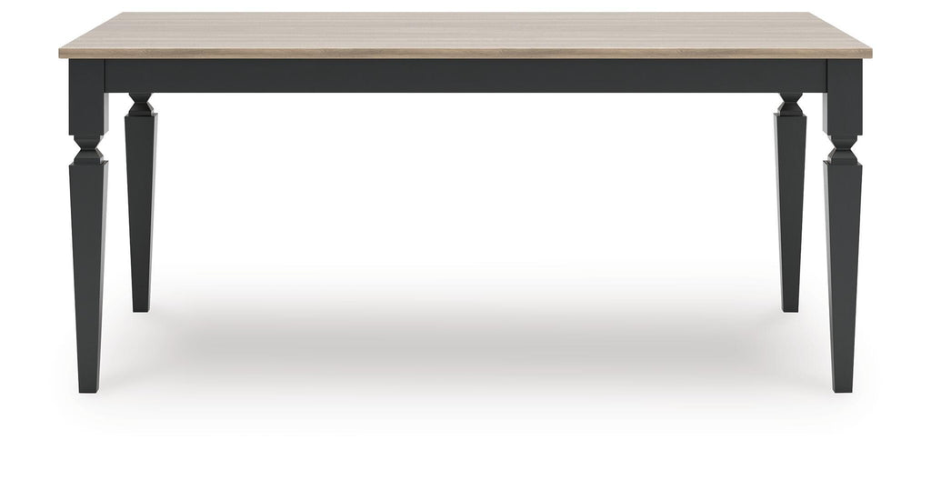 Brenkerton Dining Table in Grayish Brown/Black, back view