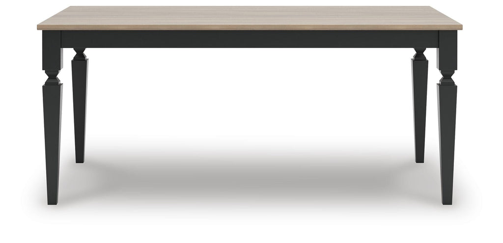 Brenkerton Dining Table in Grayish Brown/Black, front view