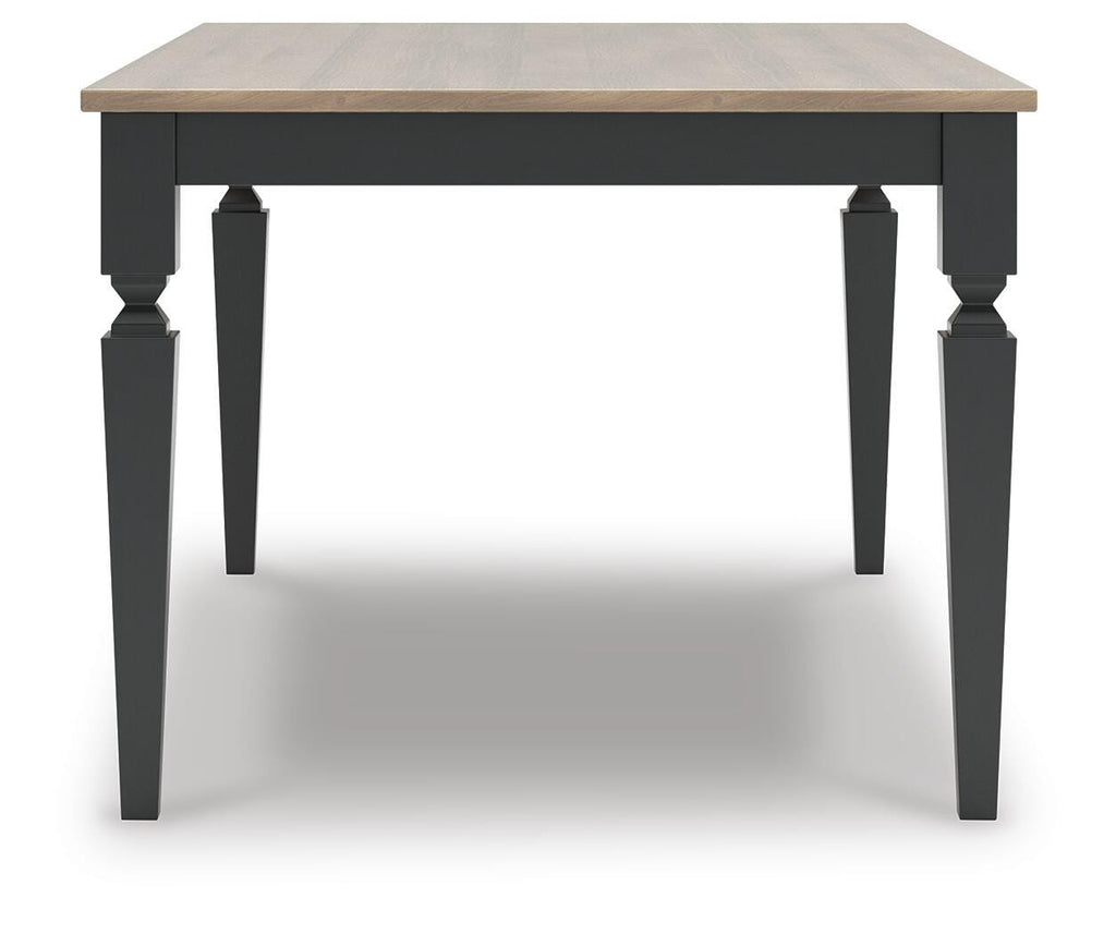 Brenkerton Dining Table in Grayish Brown/Black, alternate side view