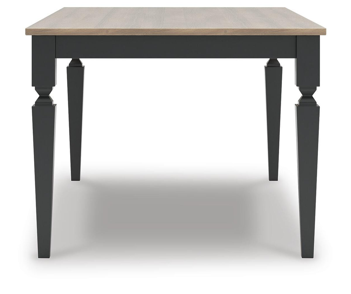 Brenkerton Dining Table in Grayish Brown/Black, alternate side view