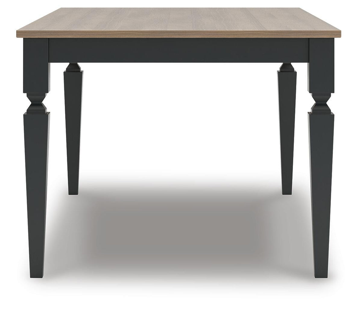 Brenkerton Dining Table in Grayish Brown/Black, side view