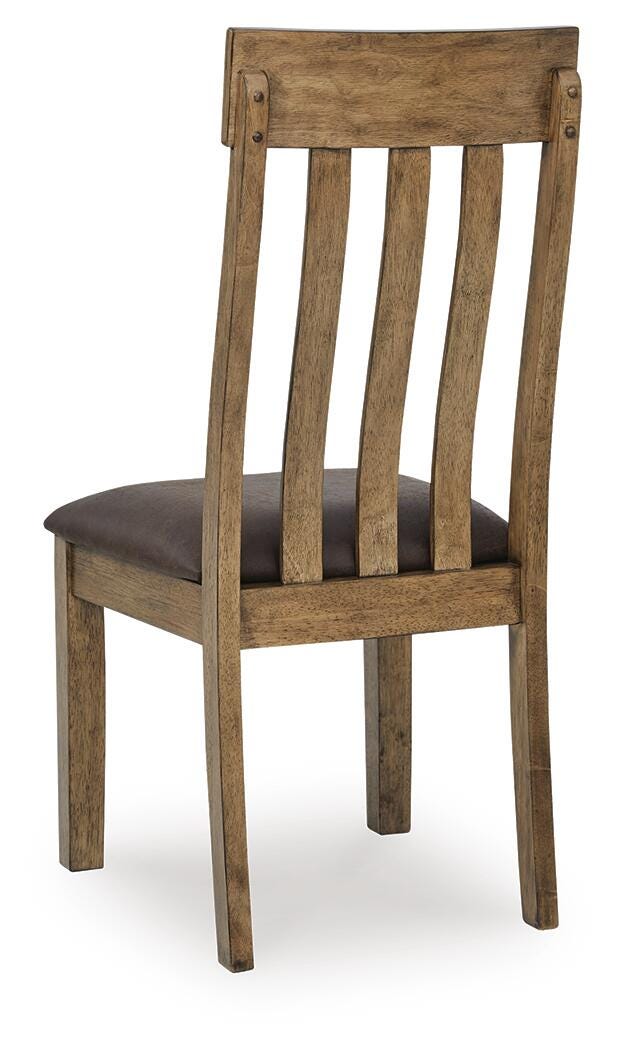 Urbinforte Dining Chair in Light Brown, back view