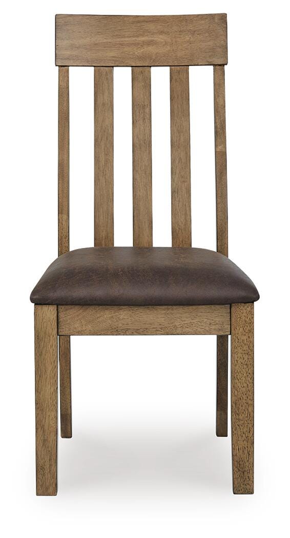 Urbinforte Dining Chair in Light Brown, front view