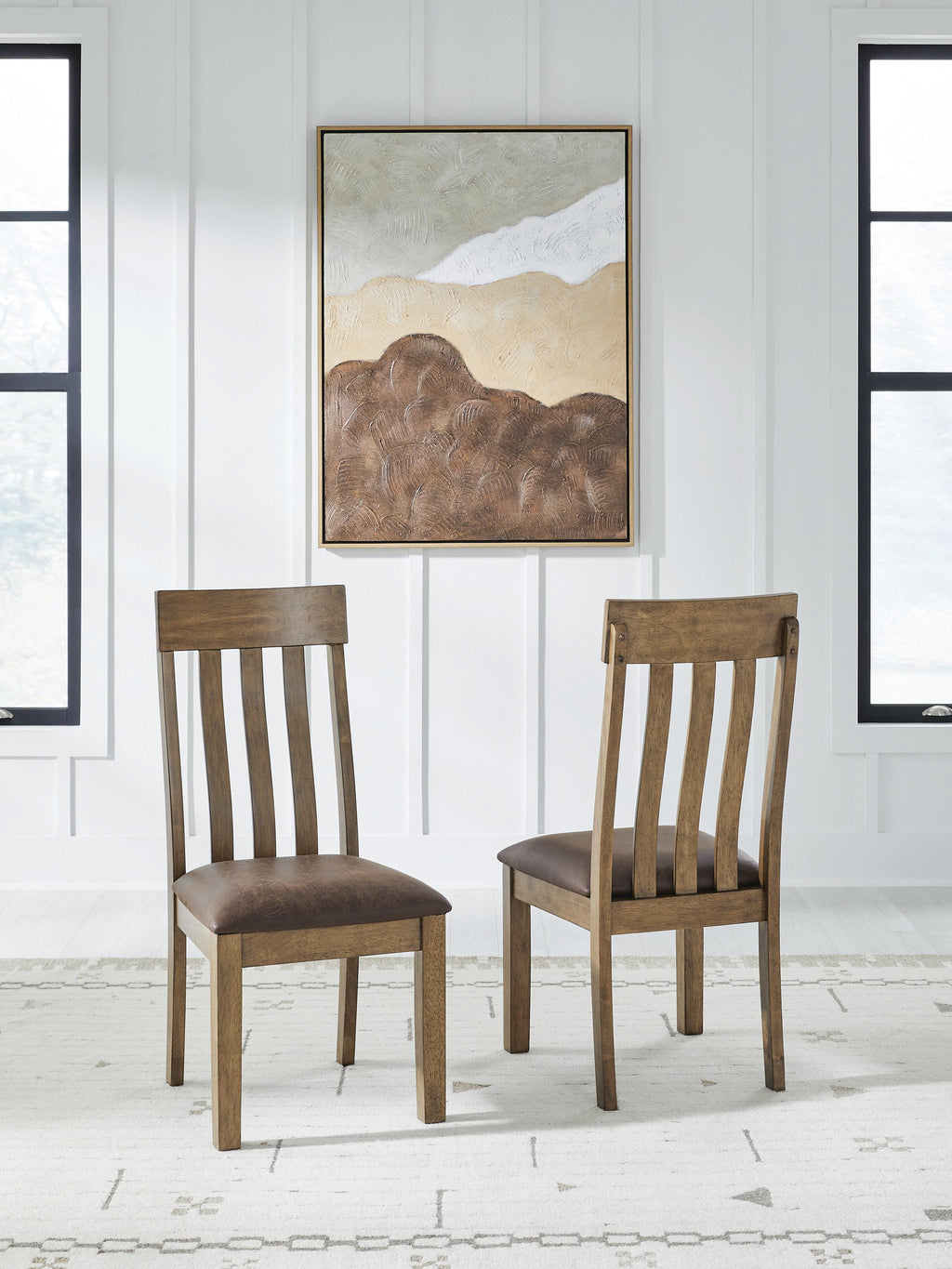 Urbinforte Dining Chair in Light Brown, lifestyle view