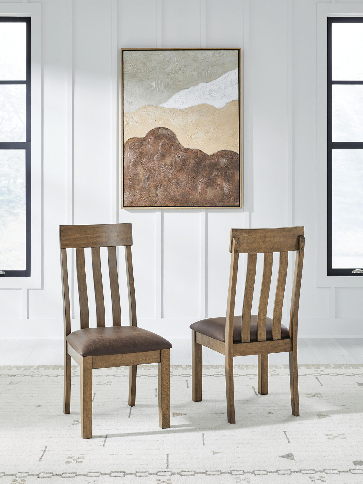 Urbinforte Dining Chair in Light Brown, lifestyle view