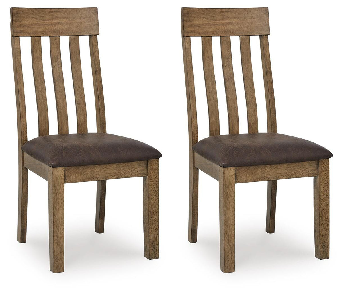 Urbinforte Dining Chair in Light Brown, angle view