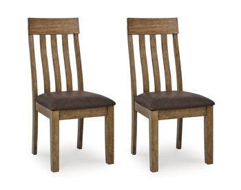 Urbinforte Dining Chair in Light Brown, angle view