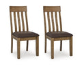 Urbinforte Dining Chair in Light Brown, angle view