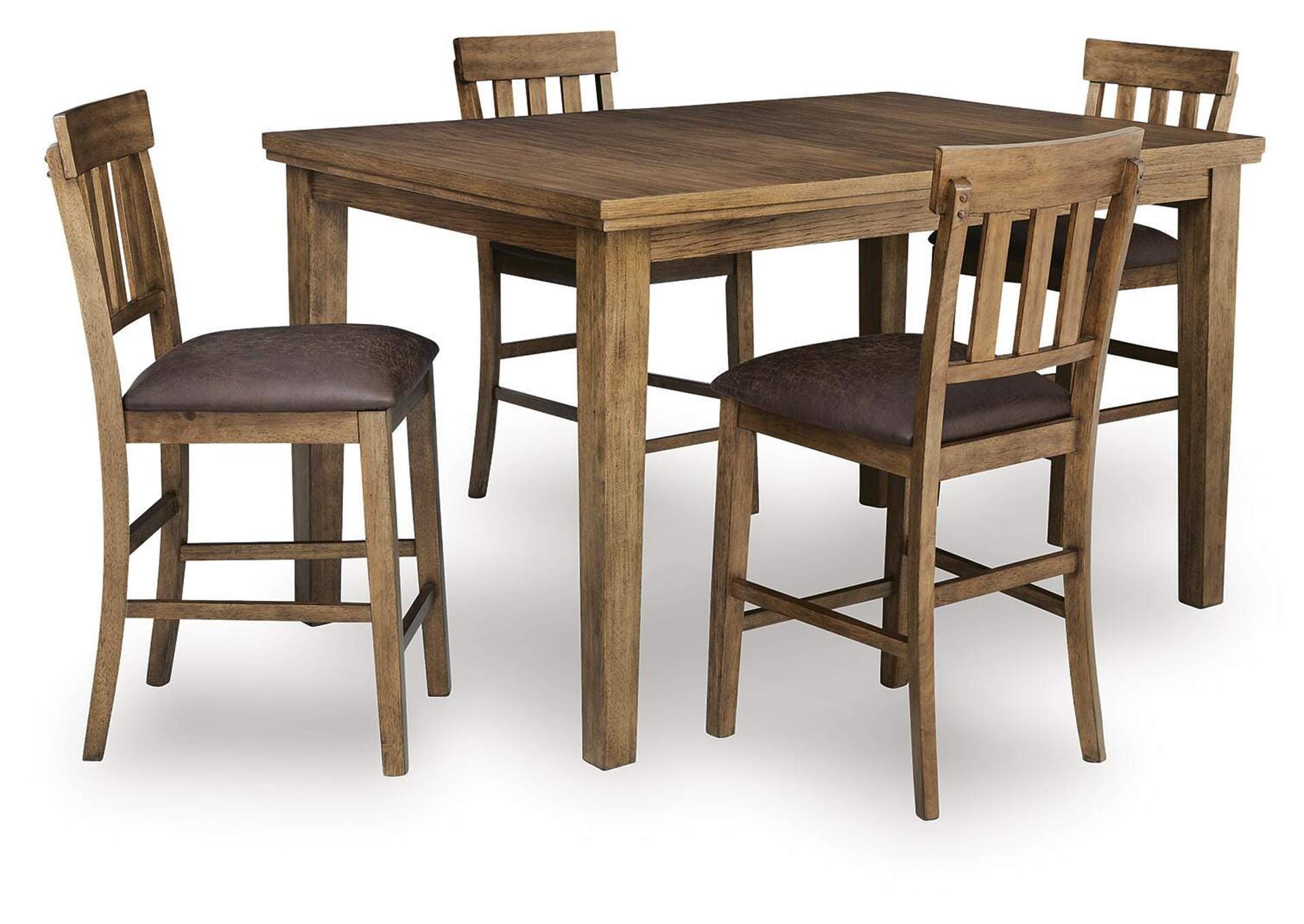 Broxtyn Counter Height Dining Table and 4 Barstools