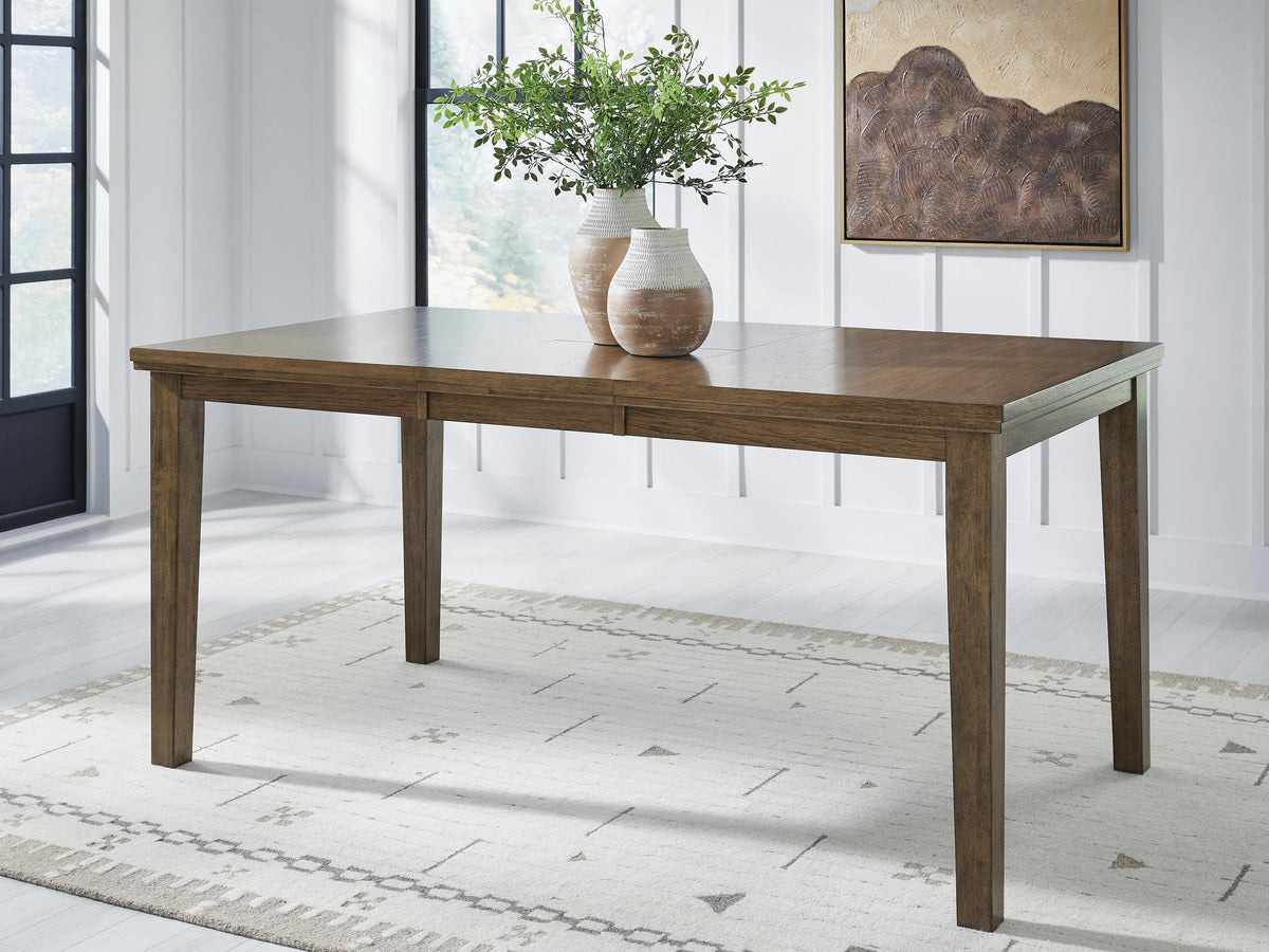 Urbinforte Counter Height Dining Extension Table in Light Brown, lifestyle view