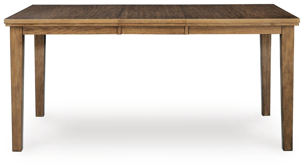 Urbinforte Counter Height Dining Extension Table in Light Brown, front view