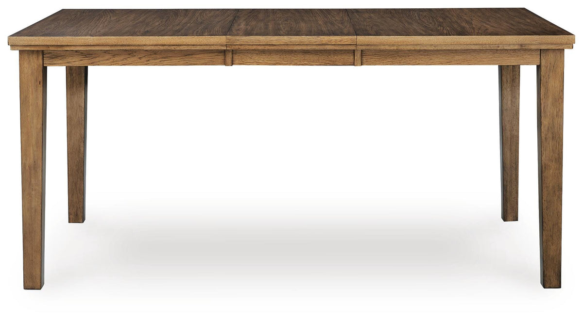 Urbinforte Counter Height Dining Extension Table in Light Brown, front view