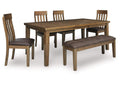 Broxtyn Dining Table and 4 Chairs and Bench