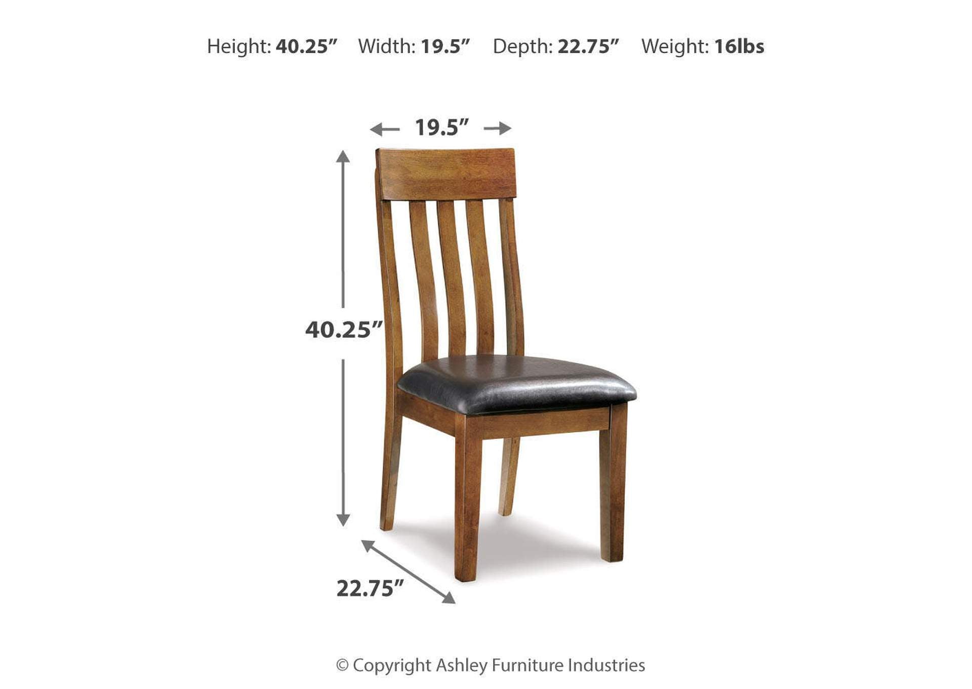 Ralene Dining Table and 6 Chairs Set dimensions