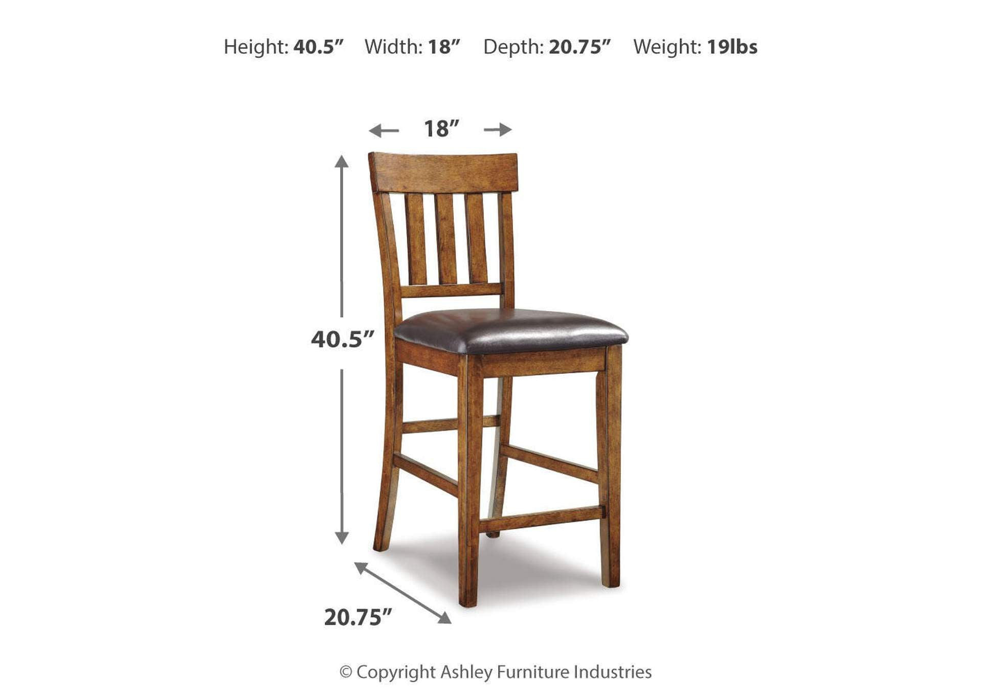 Ralene Counter Height Bar Stool dimensions