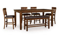 Ralene Counter Height Dining Table and 4 Barstools and Bench