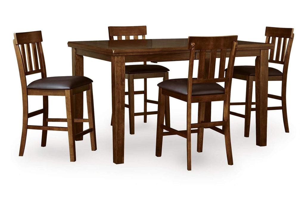 Ralene Counter Height Dining Table and 4 Barstools