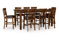 Ralene Counter Height Dining Table and 8 Barstools