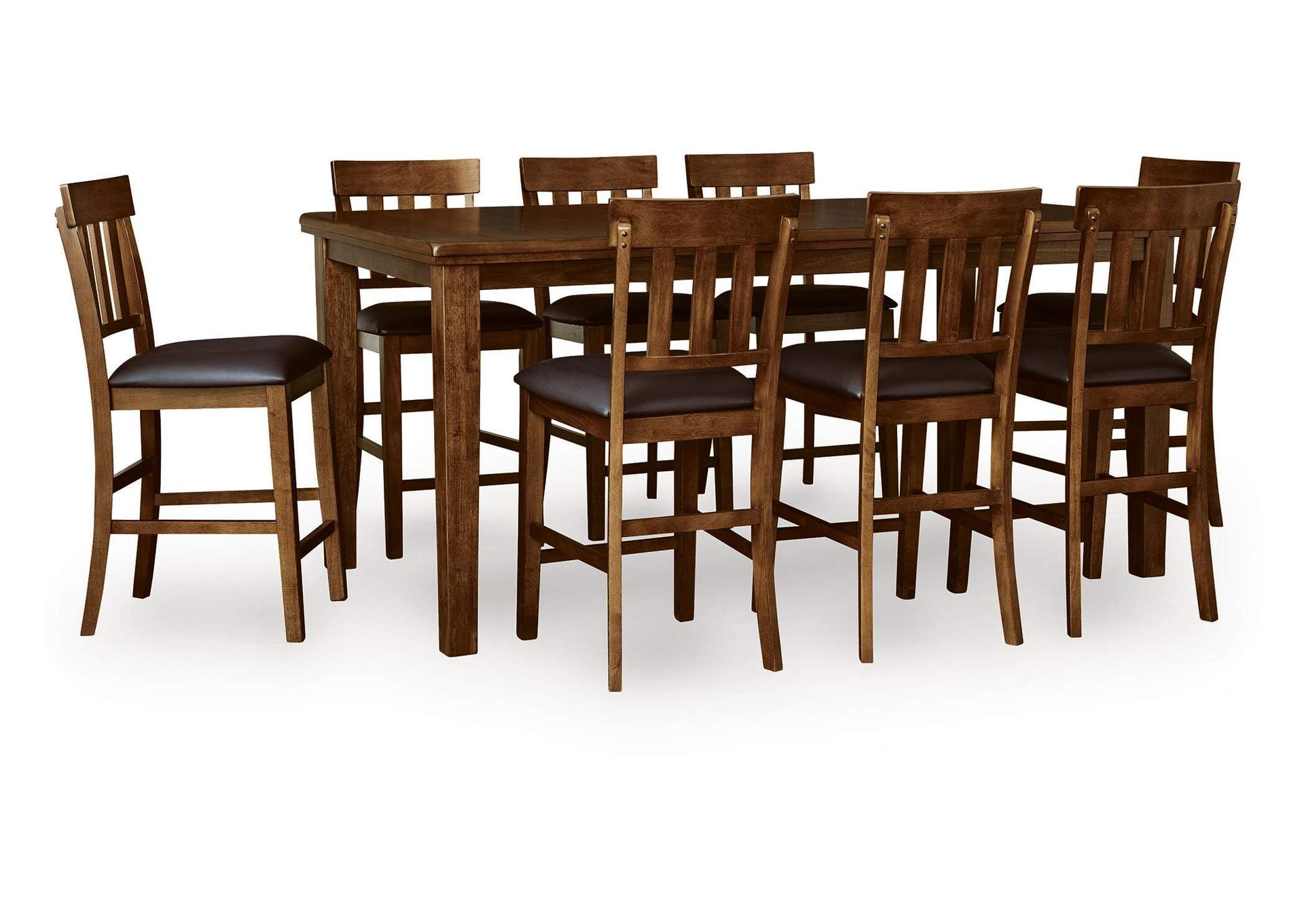 Ralene Counter Height Dining Table and 8 Barstools