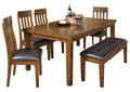 Ralene Extendable Dining Table and 4 Chairs and Bench