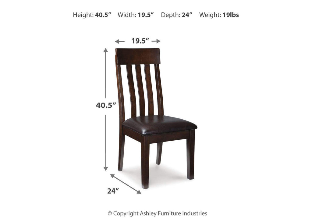 Haddigan 2-Piece Dining Room Chair dimensions