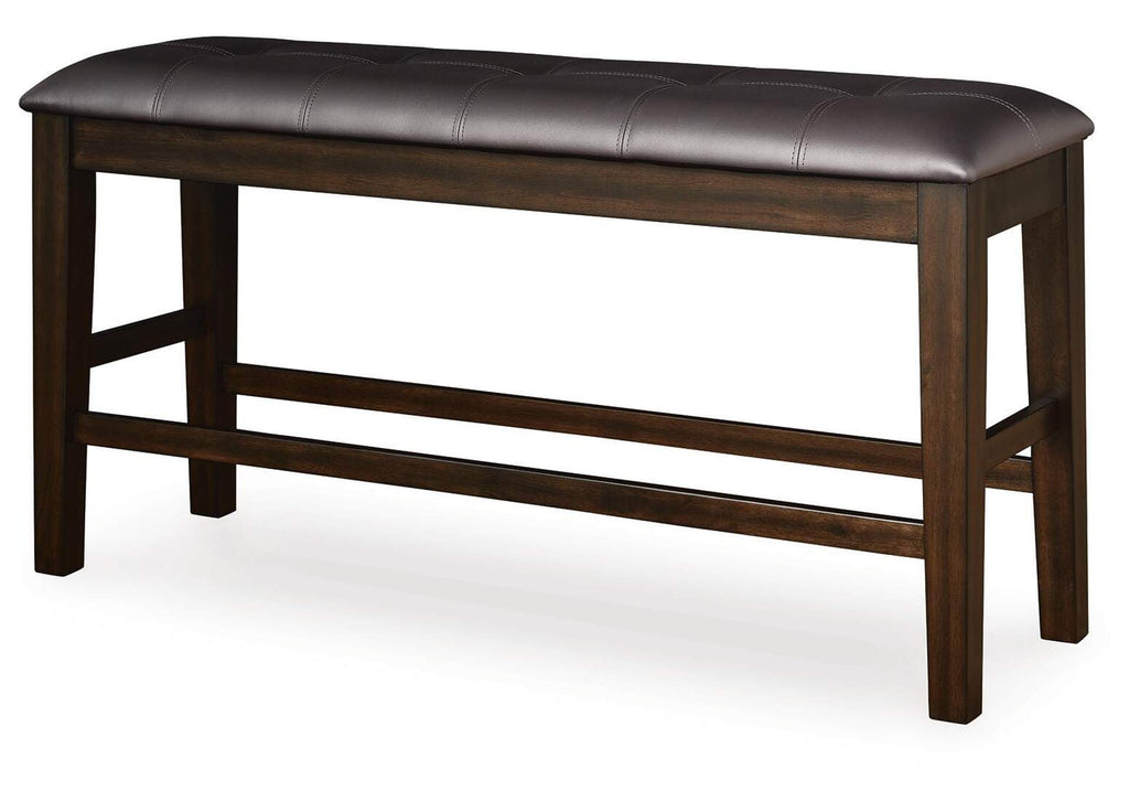 Haddigan Counter Height Dining Bench angled view
