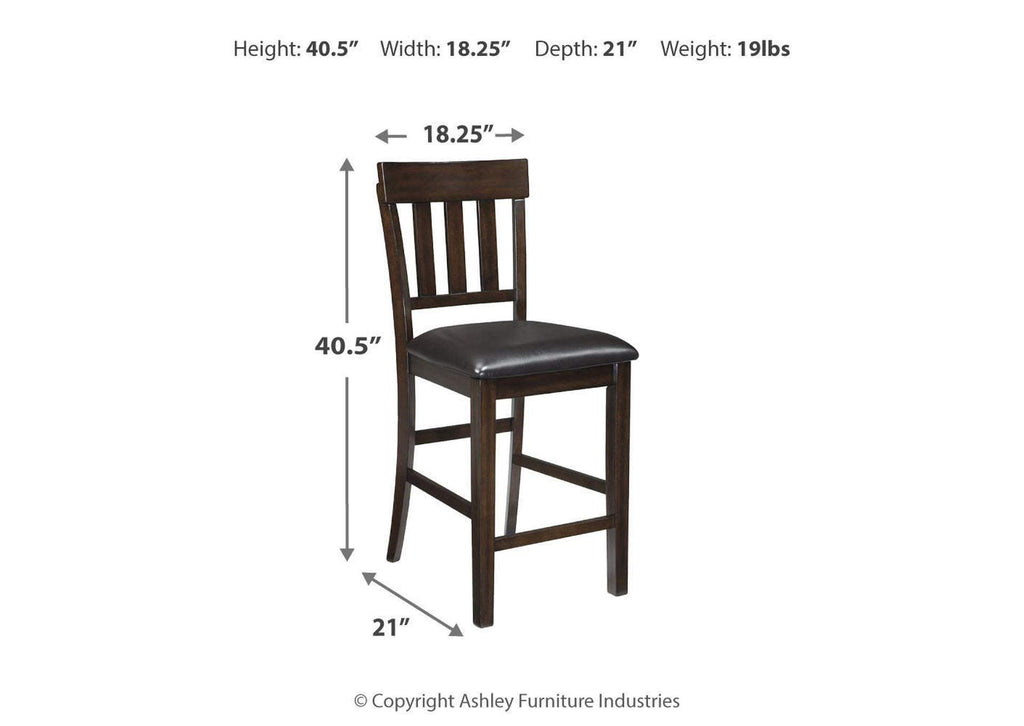 Haddigan Counter Height Bar Stool (2/cn) dimensions