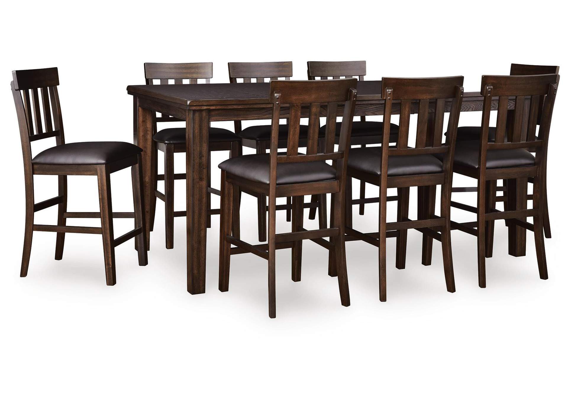 Haddigan Counter Height Dining Table and 8 Barstools