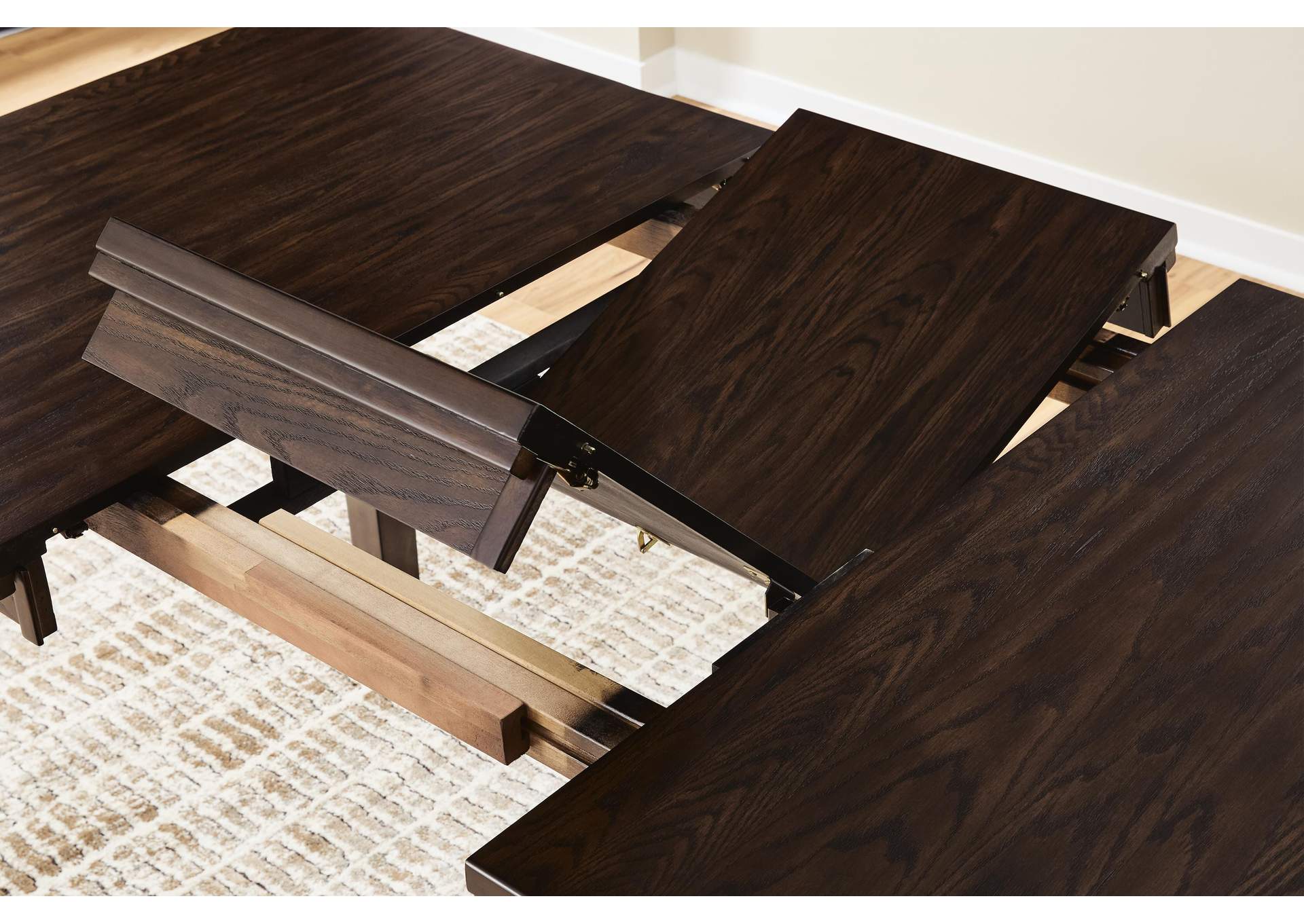Haddigan Counter Height Dining Table and 6 Barstools detail