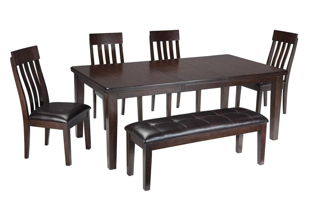 Haddigan Dining Table and 4 Chairs and Bench Set