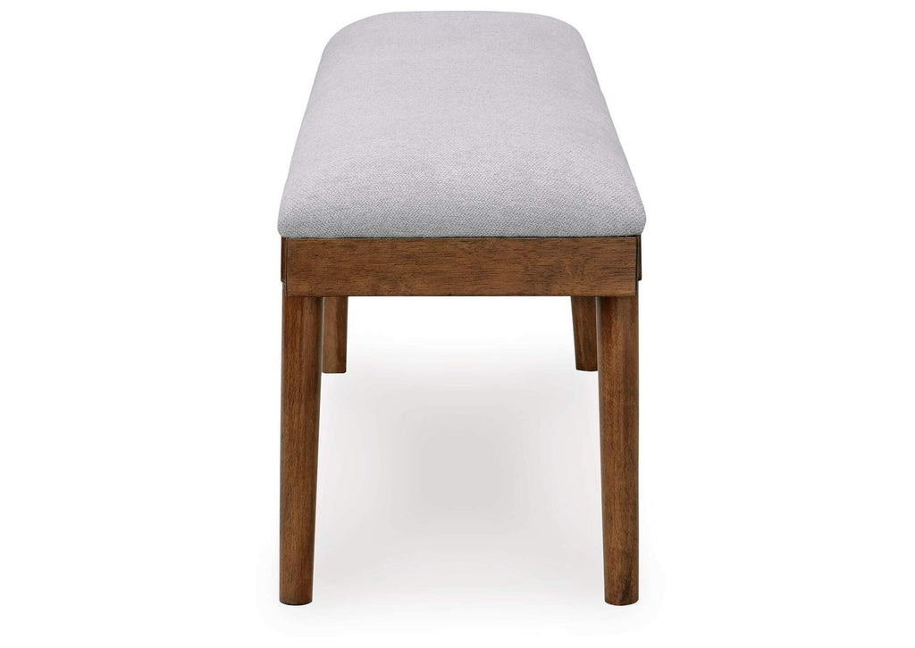 Lyncott Dining Table and 4 Chairs and Bench side view