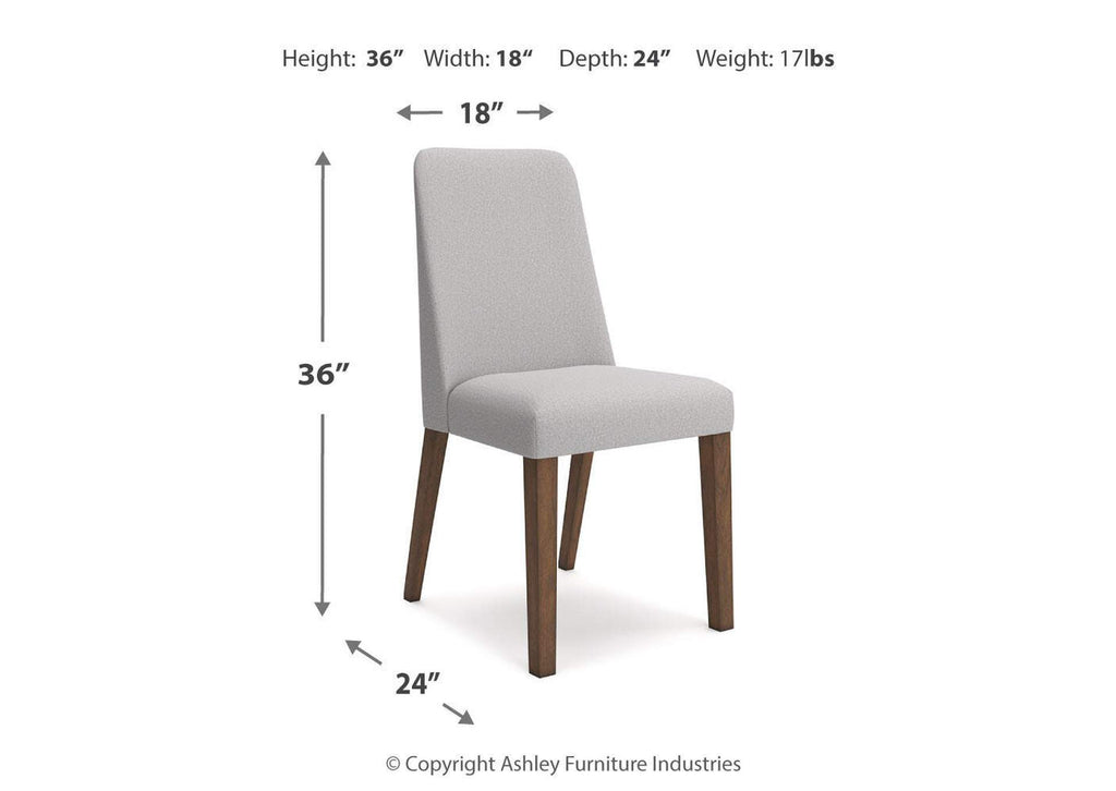 Lyncott Extendable Dining Table and 4 Upholstered Chairs dimensions