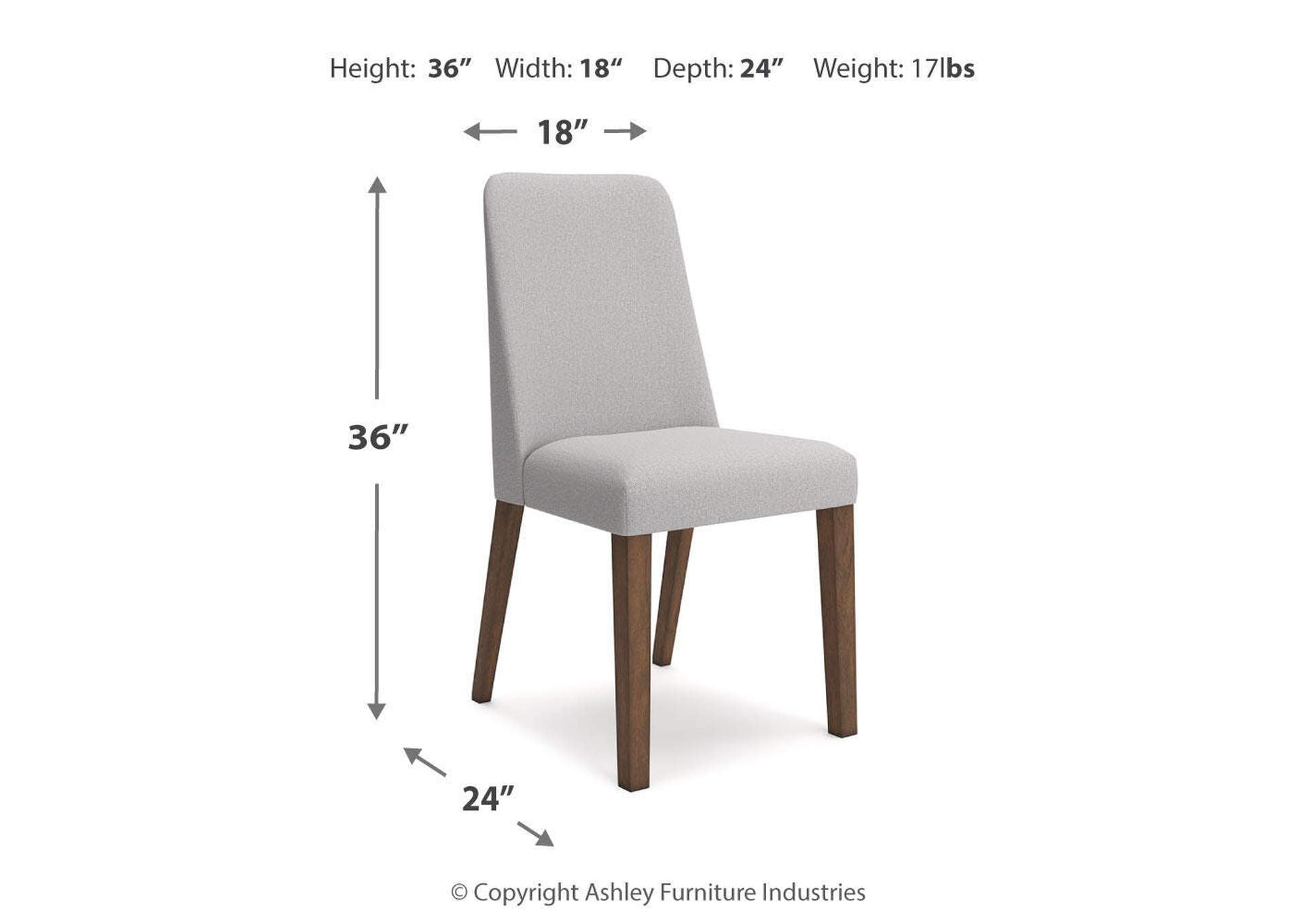 Lyncott Extendable Dining Table and 4 Upholstered Chairs dimensions