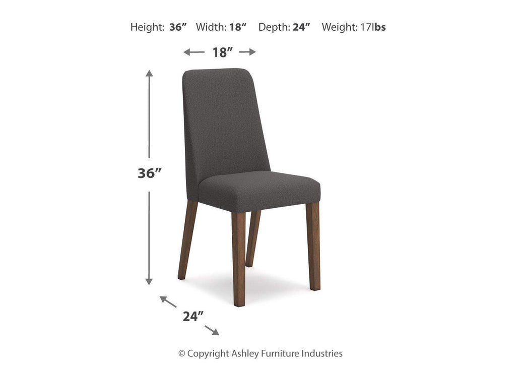 Lyncott Dining Table and 4 Chairs dimensions
