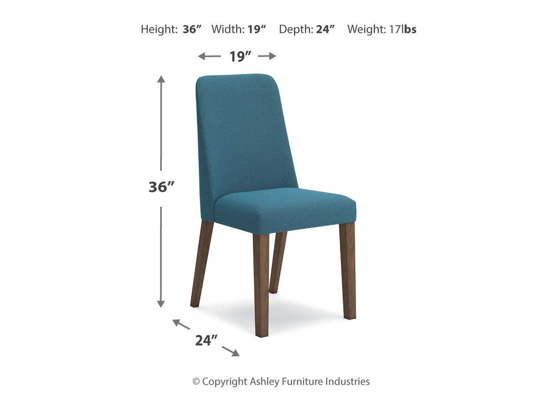 Lyncott Dining Table and 4 Chairs dimensions