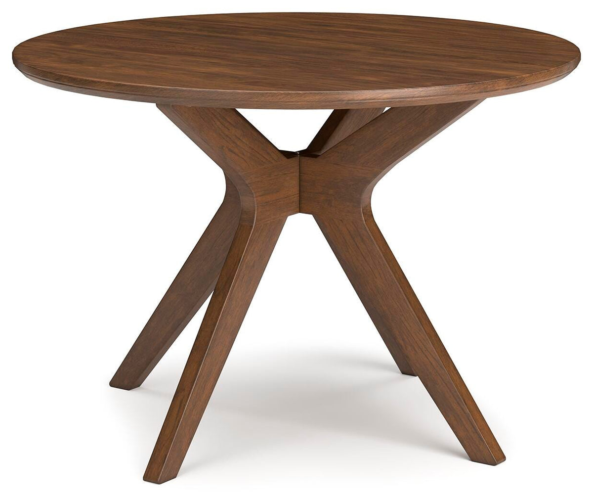 Lyncott Dining Table in Brown, angle view