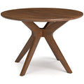 Lyncott Dining Table in Brown, angle view
