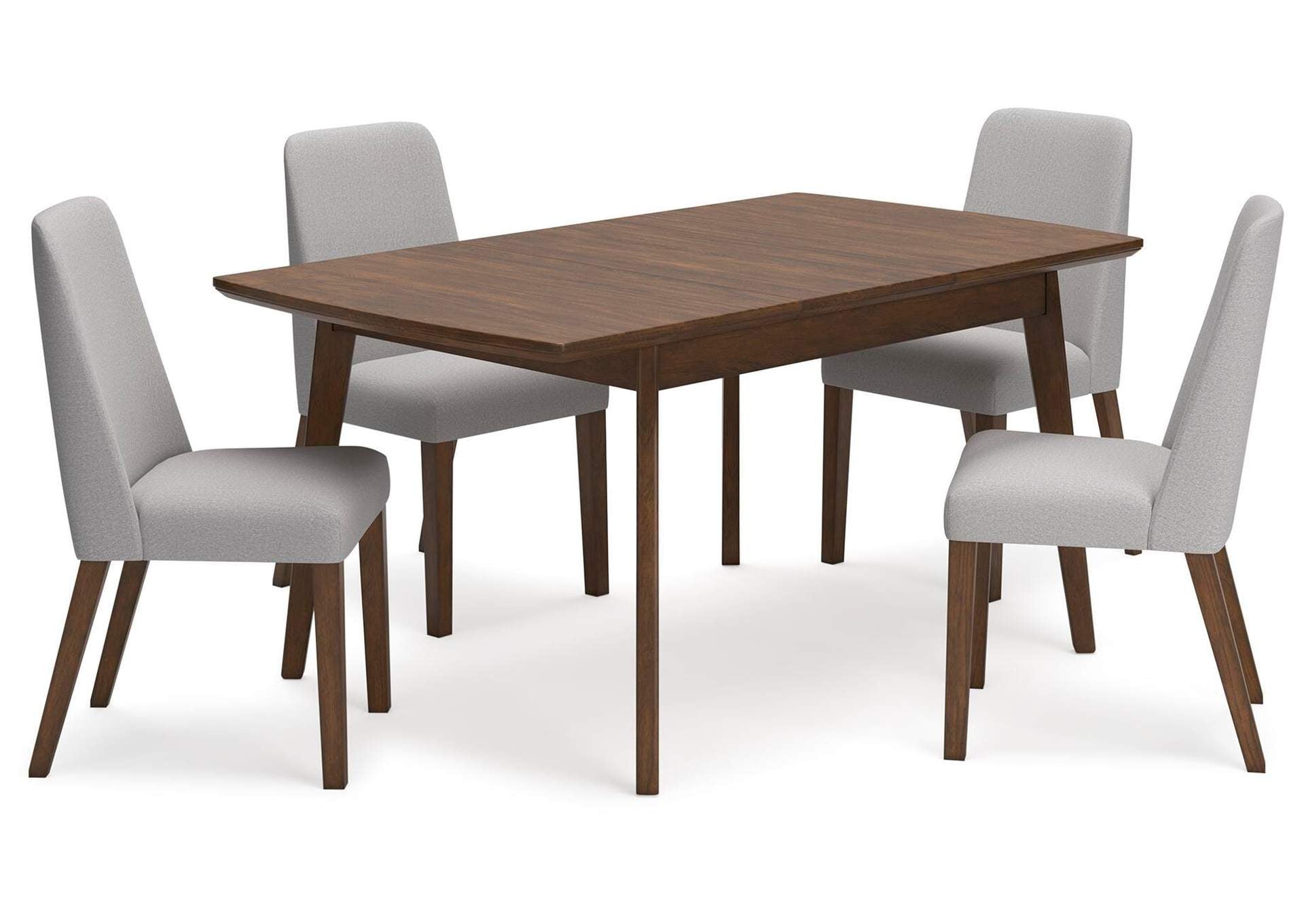 Lyncott Extendable Dining Table and 4 Upholstered Chairs