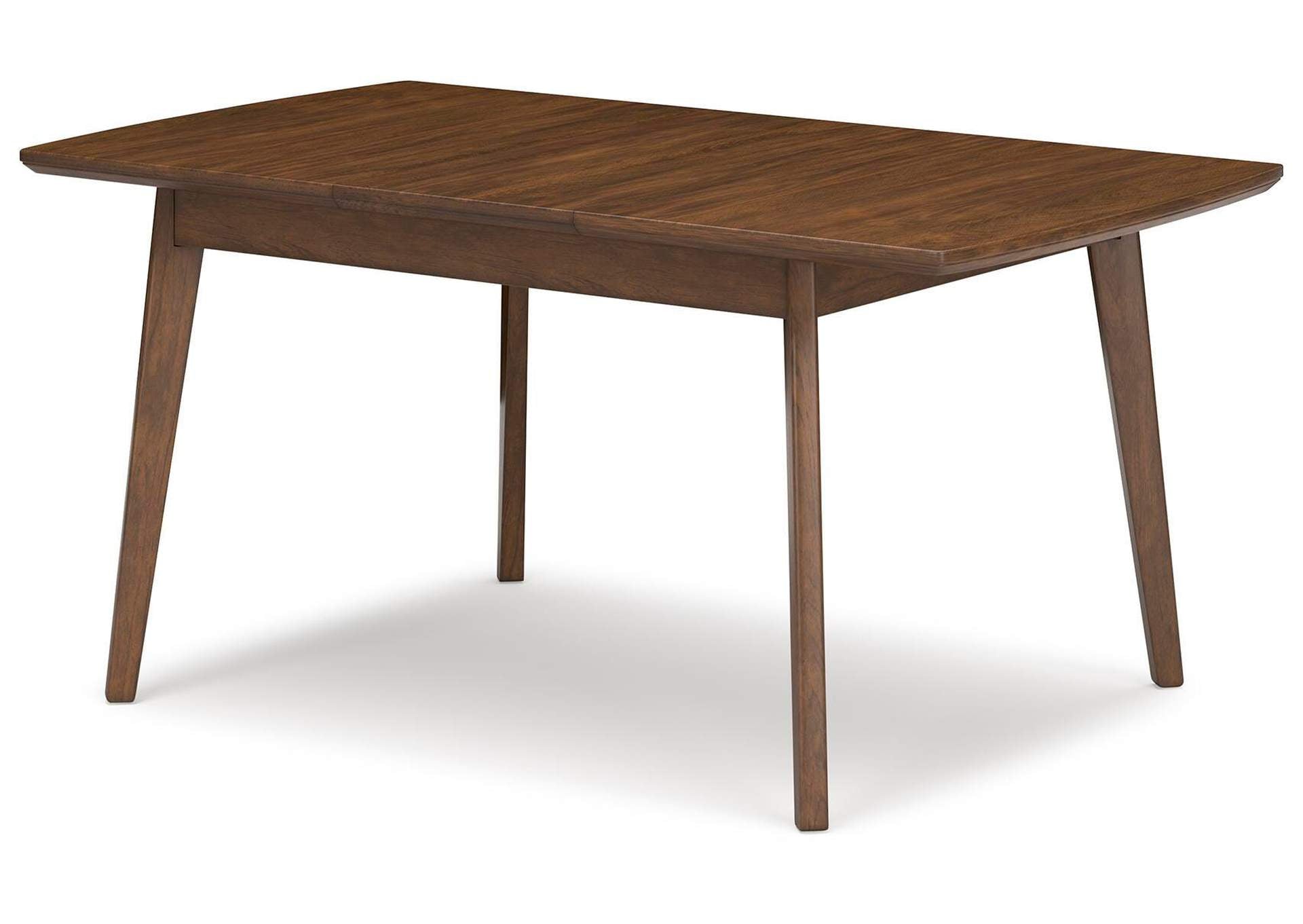 Lyncott Extendable Dining Table and 4 Upholstered Chairs angled view