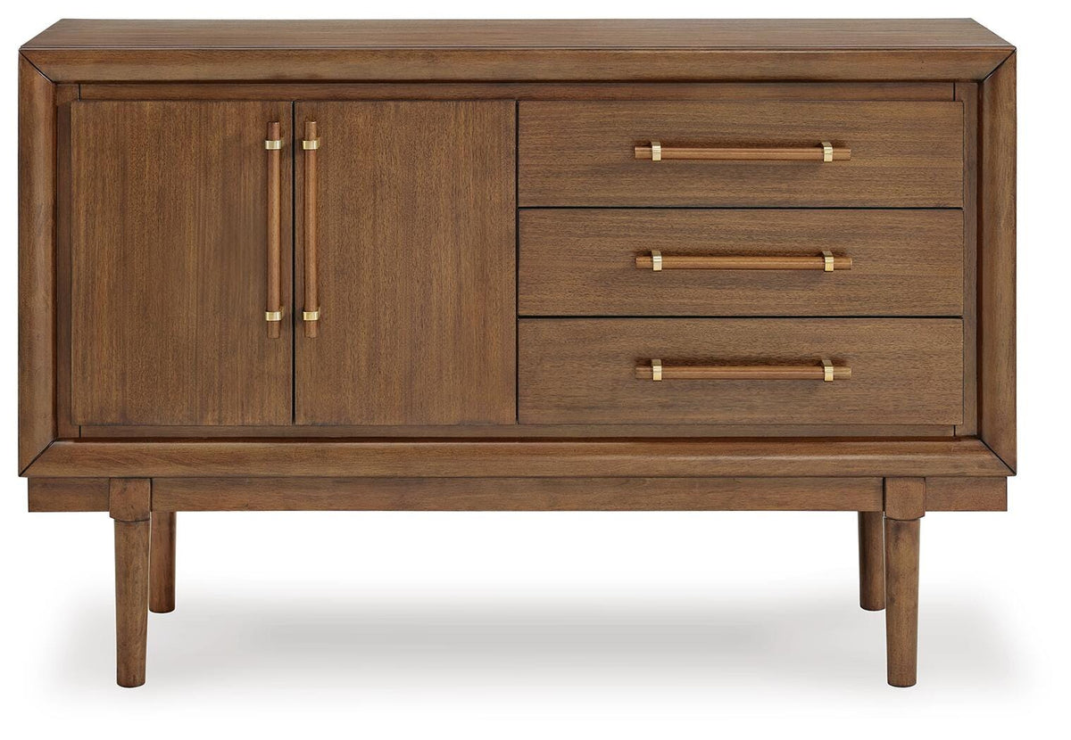 Lyncott Dining Server in Brown, front view