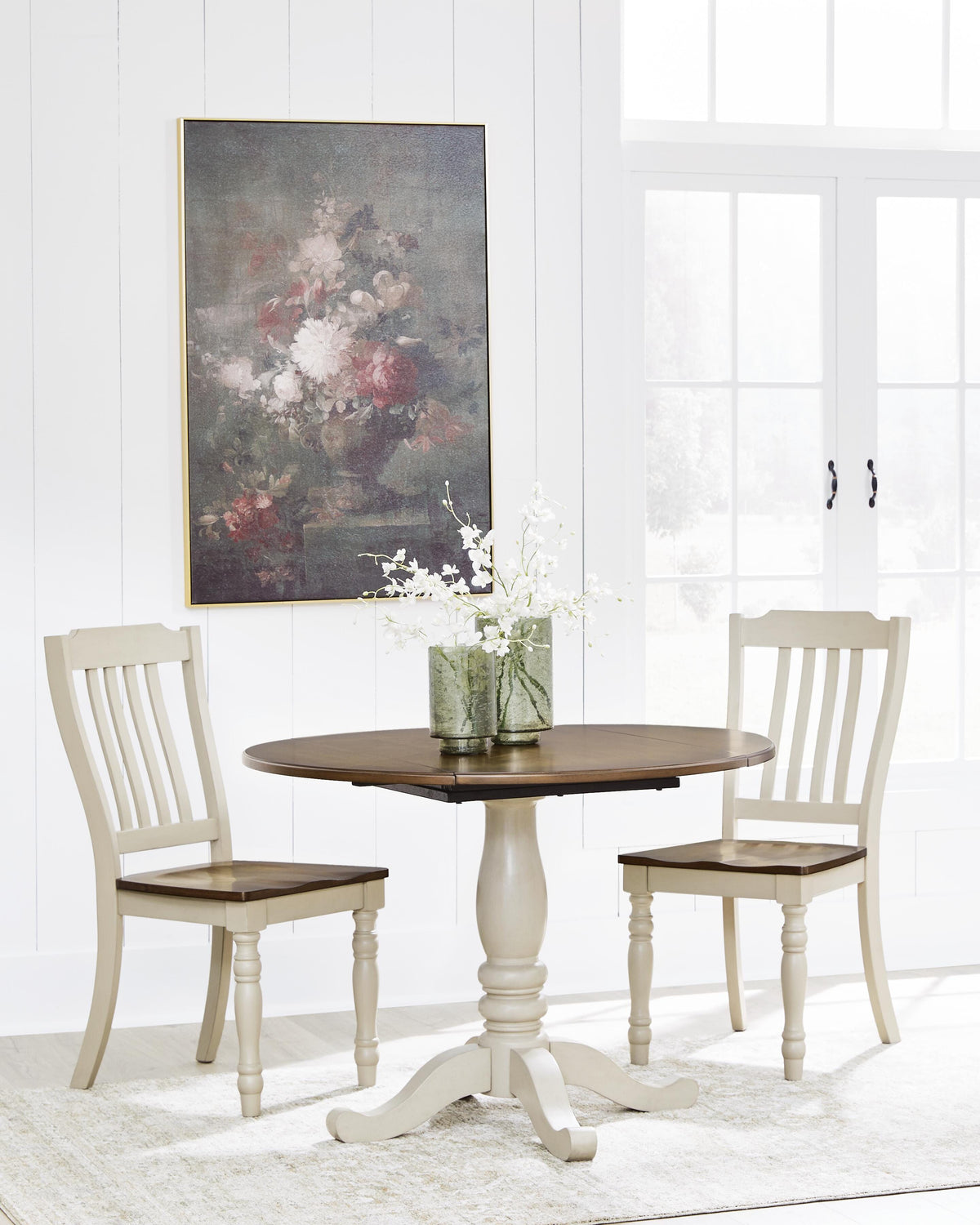 Wirloni Dining Chair in Antique White/Brown, alternate view 3