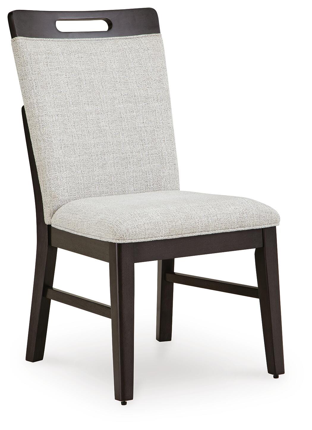 Neymorton Dining Chair in Light Gray/Brown, angle view