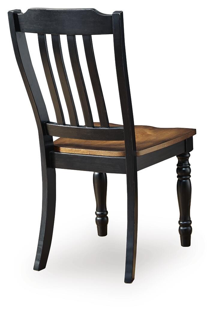 Clorazi Dining Chair in Black/Brown, back view