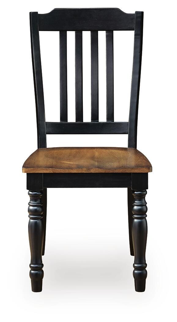 Clorazi Dining Chair in Black/Brown, front view