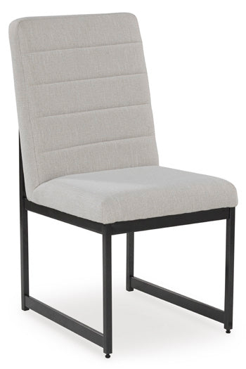 Tomtyn Dining Chair in Light Brown, angle view