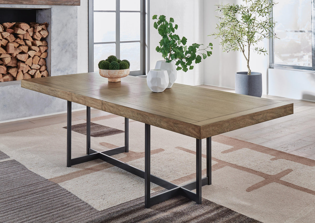 Tomtyn Dining Extension Table in Light Brown, alternate view 3