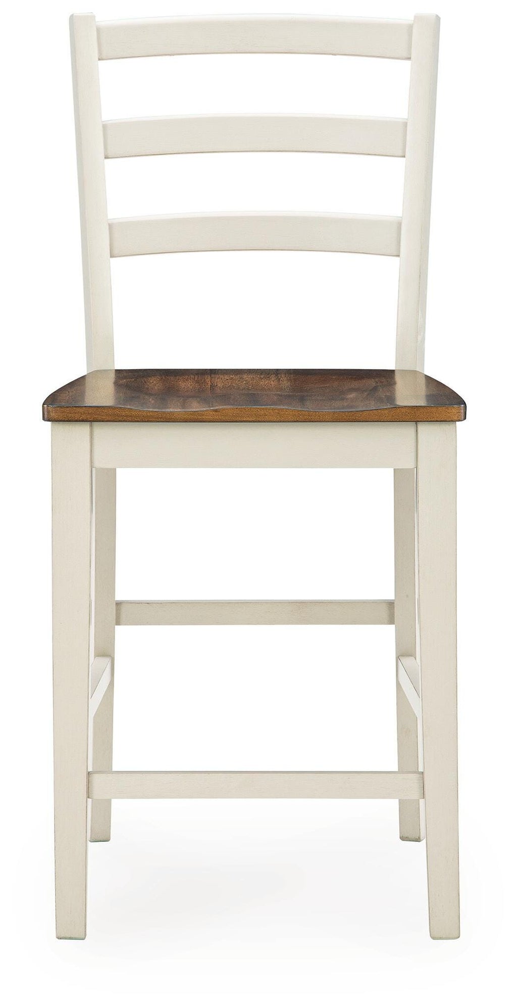 Brinfern Counter Height Barstool in Brown/Antique White, front view